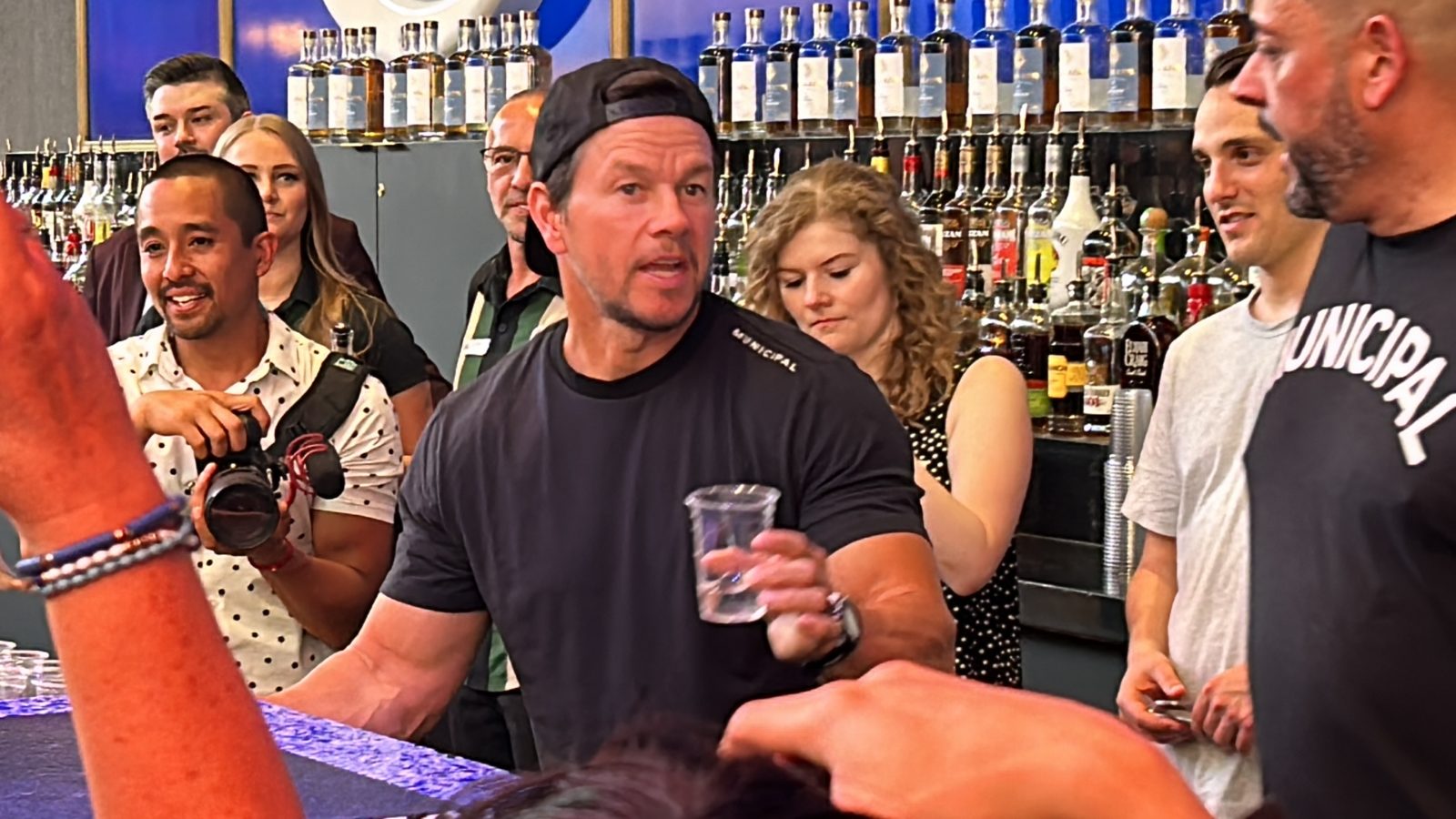 Mark Wahlberg Shows Off Buzz Cut While Promoting Tequila: Photos